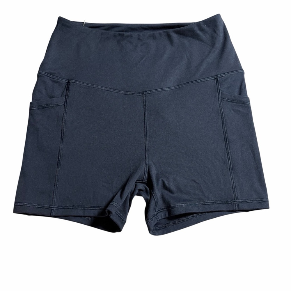 Varley Navy Blue High-Rise Paloma Court Shorts - Small